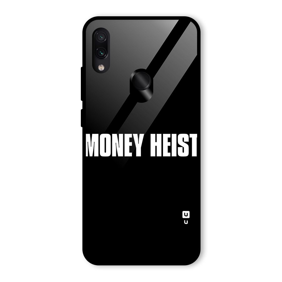 Money Heist Typography Glass Back Case for Redmi Note 7 Pro