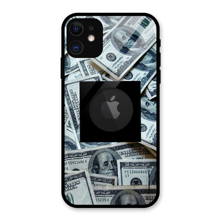 Money Life Glass Back Case for iPhone 11 Logo Cut