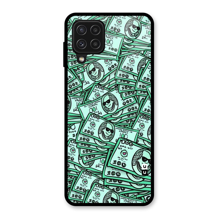 Money Swag Glass Back Case for Galaxy A22 4G