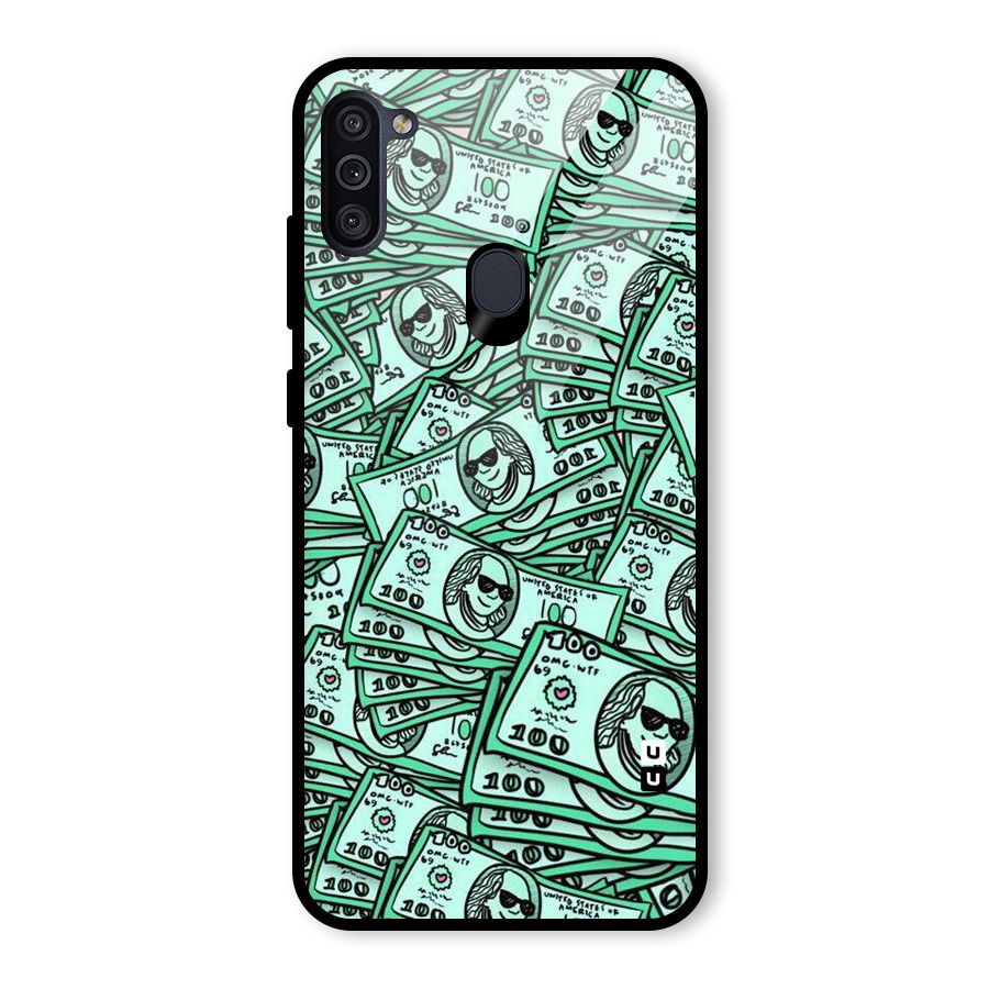 Money Swag Glass Back Case for Galaxy M11