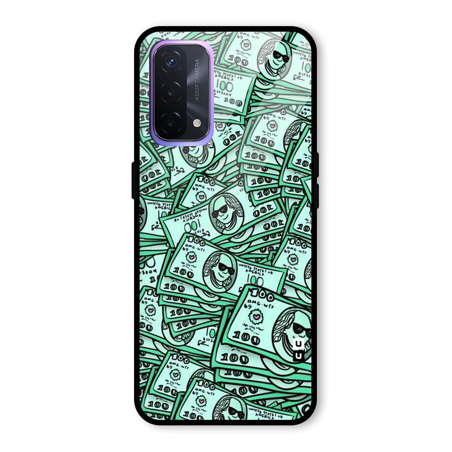 Money Swag Glass Back Case for Oppo A74 5G