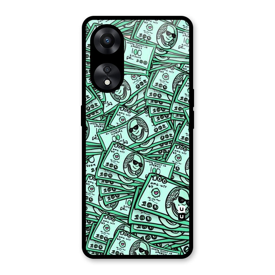 Money Swag Glass Back Case for Oppo A78