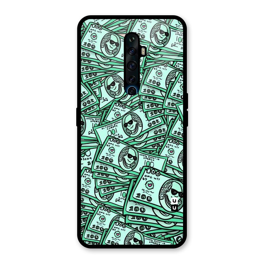 Money Swag Glass Back Case for Oppo Reno2 F
