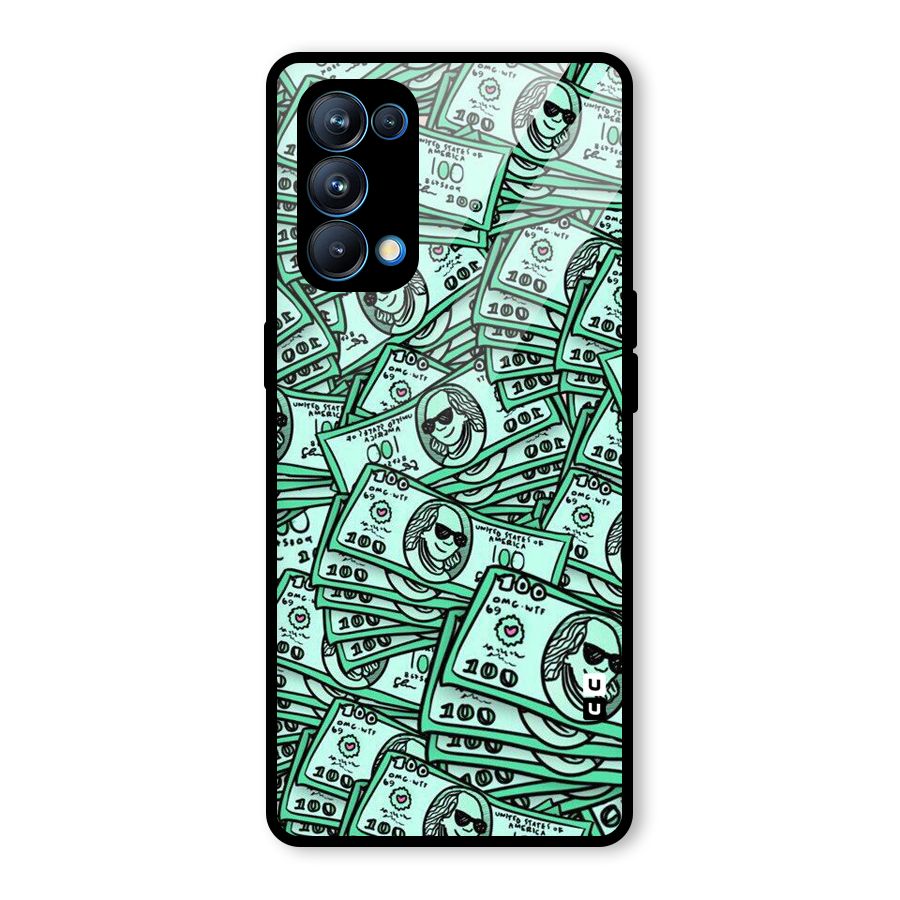 Money Swag Glass Back Case for Oppo Reno5 Pro 5G