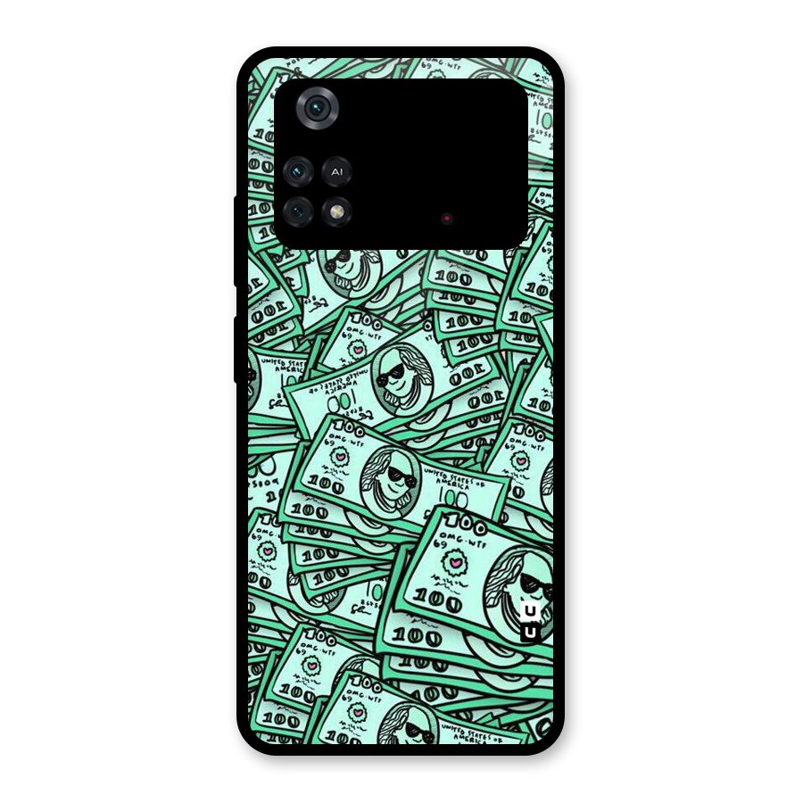 Money Swag Glass Back Case for Poco M4 Pro 4G