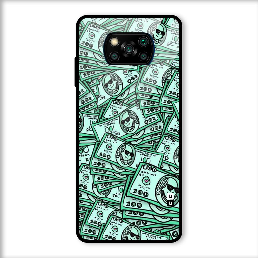 Money Swag Glass Back Case for Poco X3