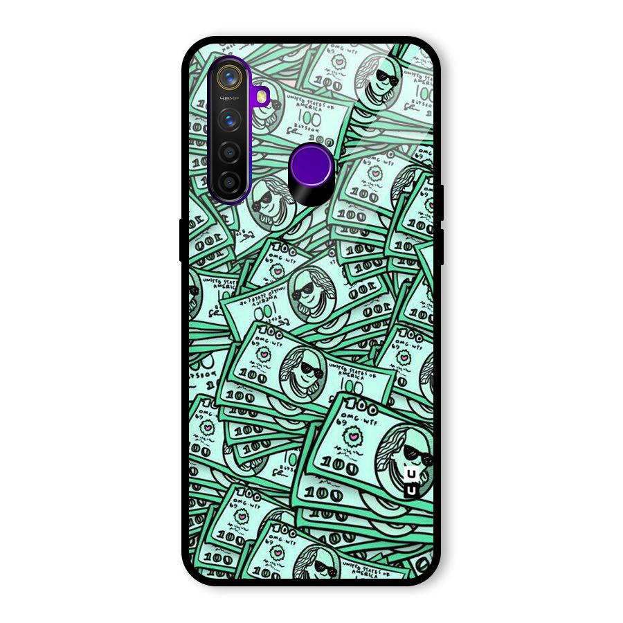 Money Swag Glass Back Case for Realme 5 Pro