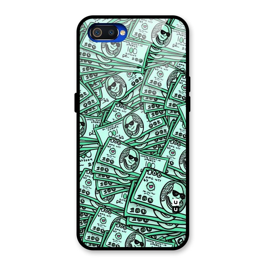 Money Swag Glass Back Case for Realme C2