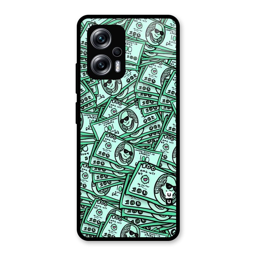 Money Swag Glass Back Case for Redmi K50i