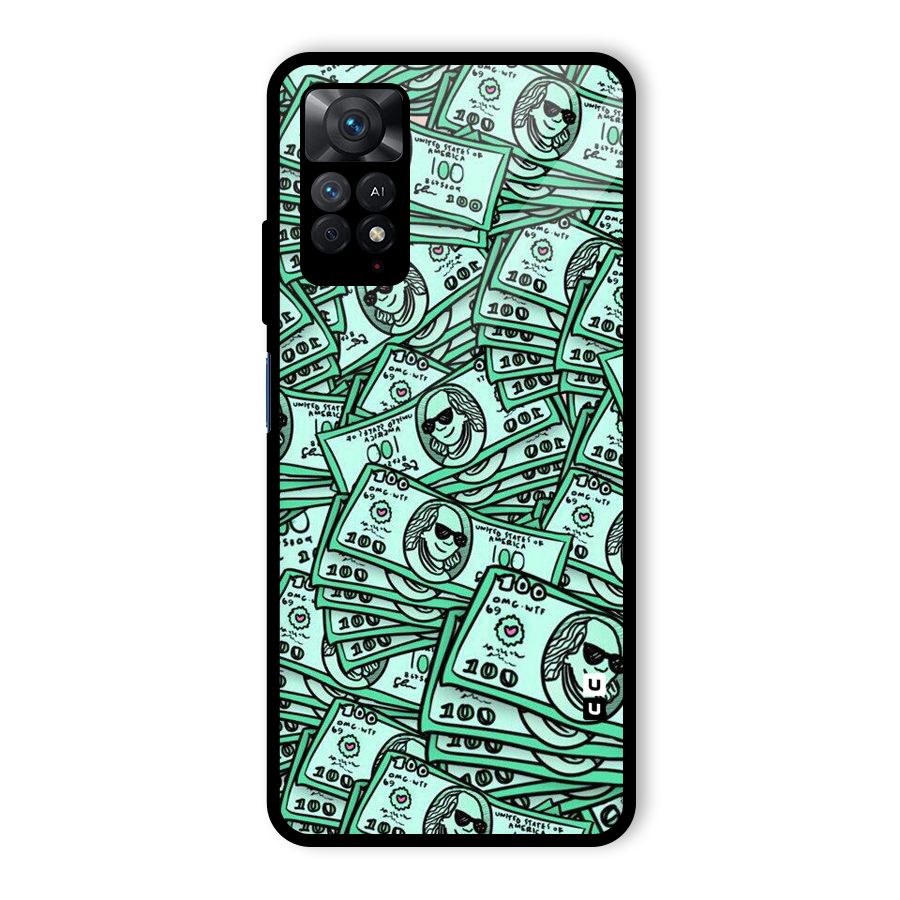 Money Swag Glass Back Case for Redmi Note 11 Pro
