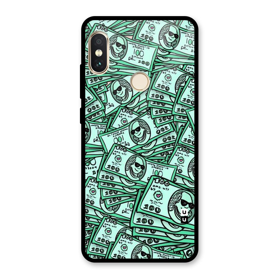 Money Swag Glass Back Case for Redmi Note 5 Pro