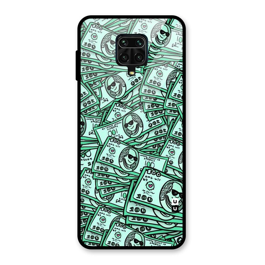 Money Swag Glass Back Case for Redmi Note 9 Pro