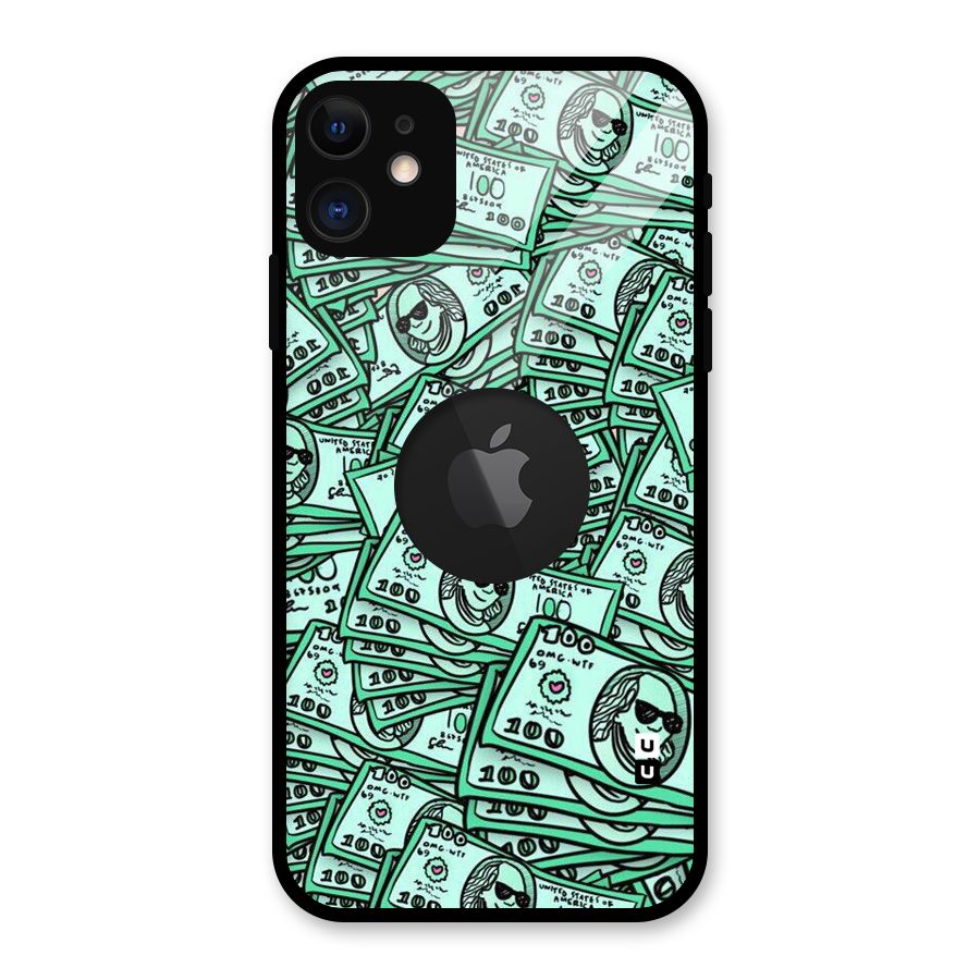 Money Swag Glass Back Case for iPhone 11 Logo Cut