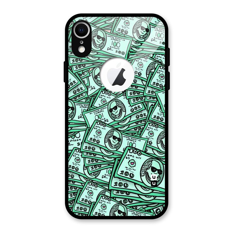 Money Swag Glass Back Case for iPhone XR Logo Cut