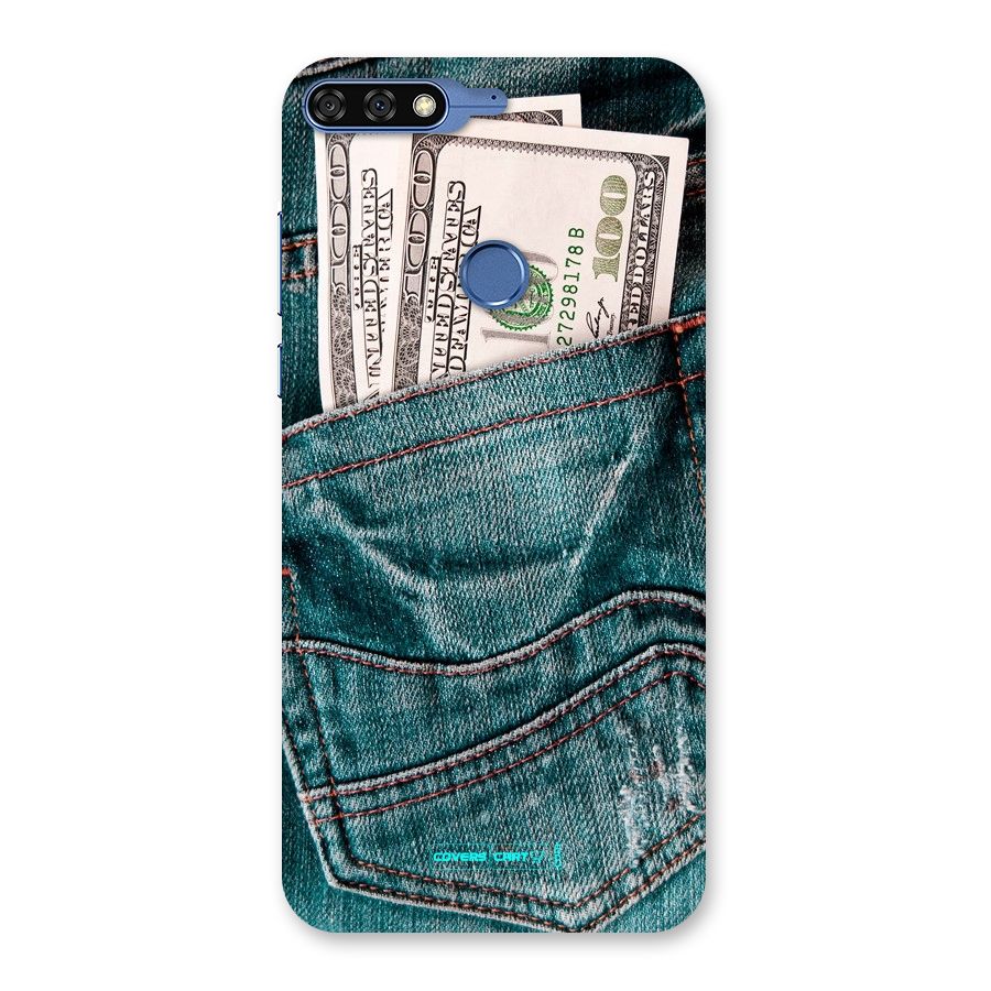 Money in Jeans Back Case for Honor 7C