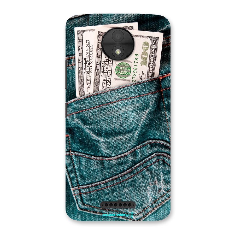 Money in Jeans Back Case for Moto C