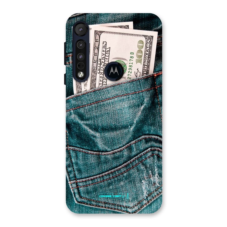 Money in Jeans Back Case for Motorola One Macro