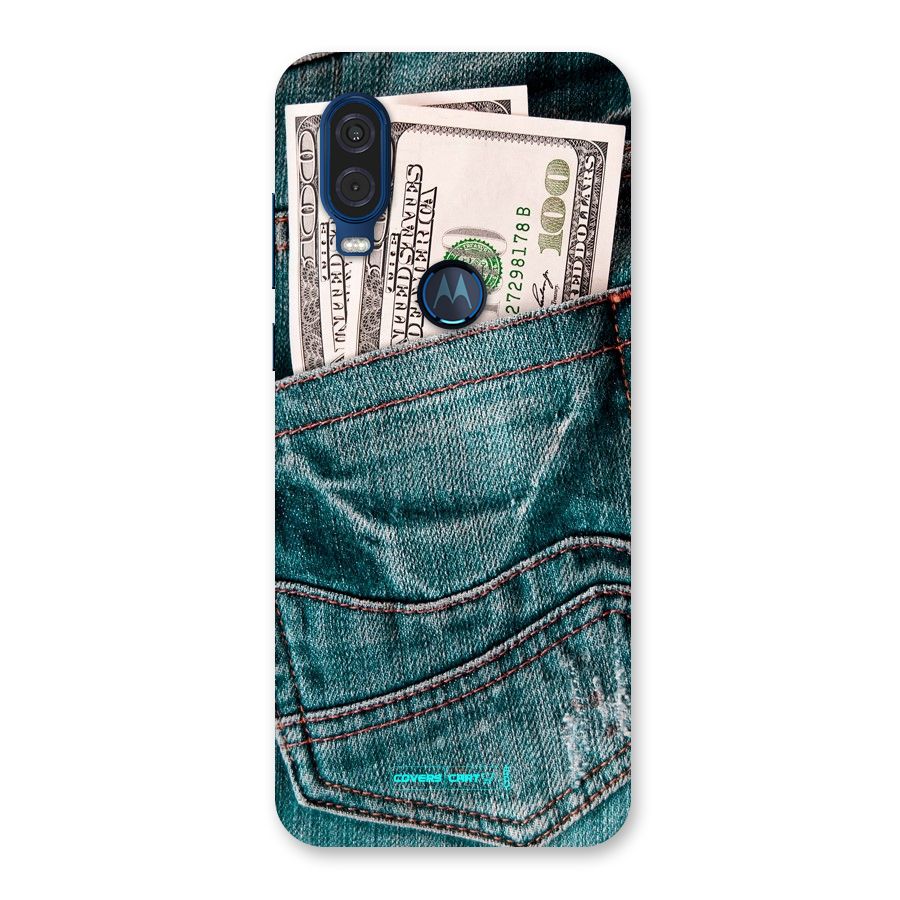 Money in Jeans Back Case for Motorola One Vision