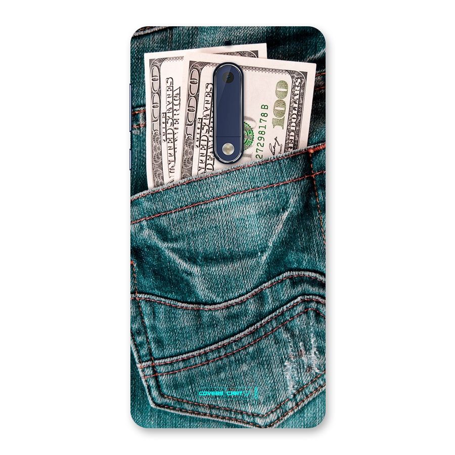 Money in Jeans Back Case for Nokia 5