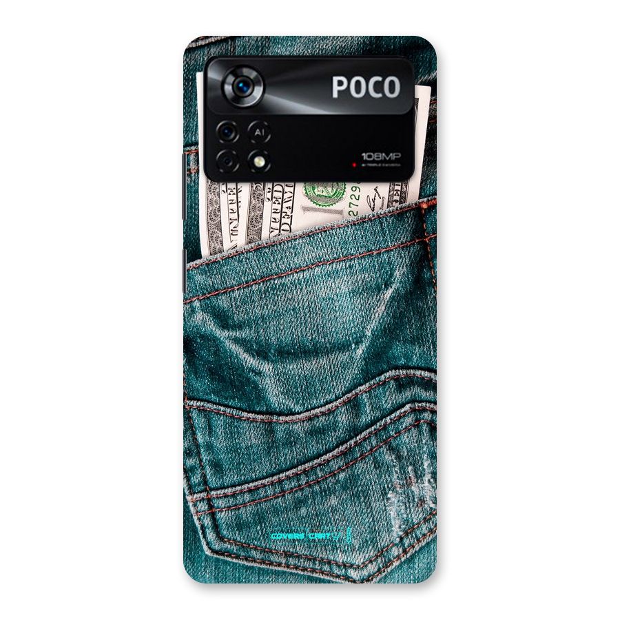 Money in Jeans Back Case for Poco X4 Pro 5G