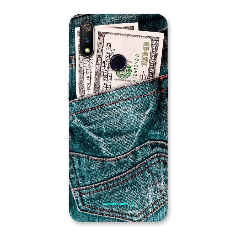 Money in Jeans Back Case for Realme 3 Pro