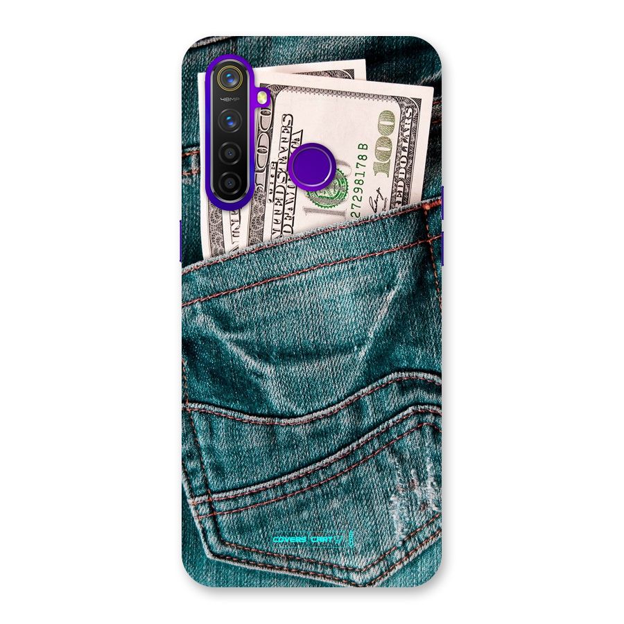 Money in Jeans Back Case for Realme 5 Pro