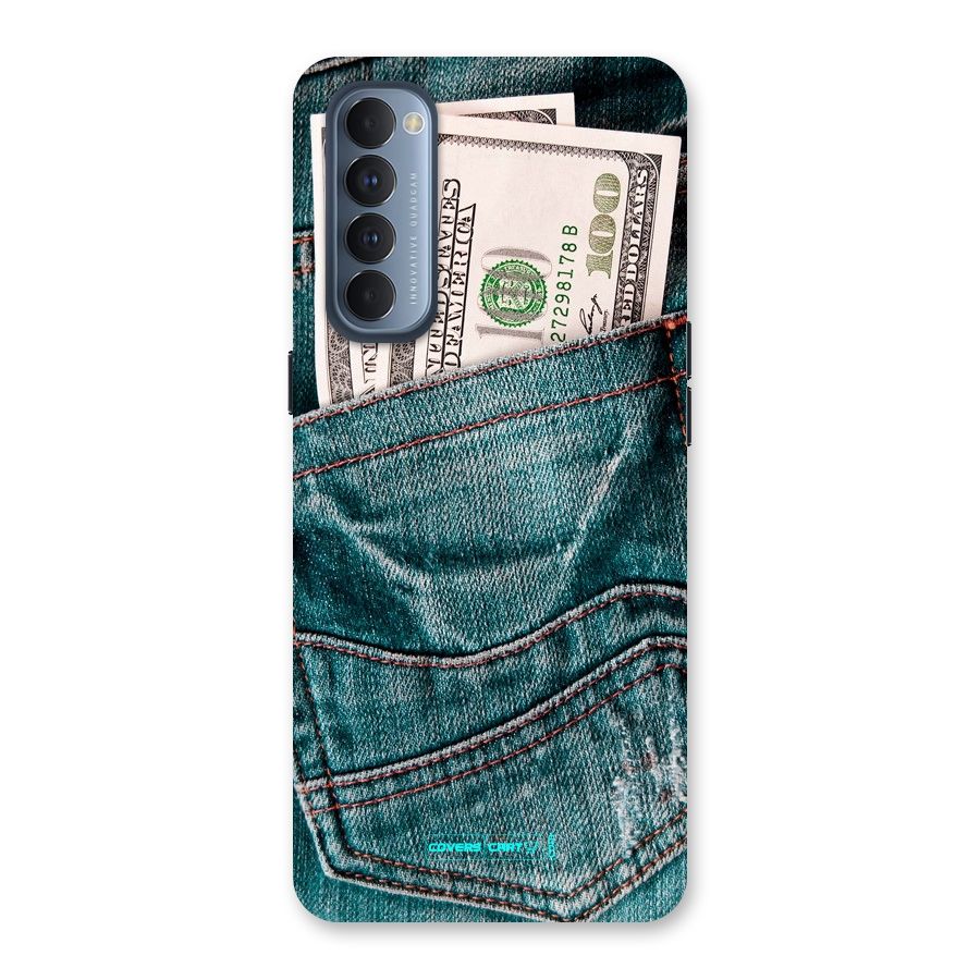 Money in Jeans Back Case for Reno4 Pro