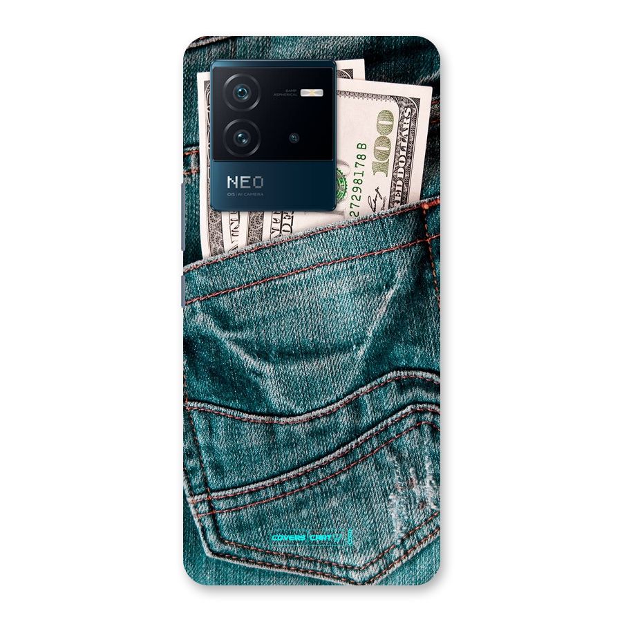 Money in Jeans Back Case for Vivo iQOO Neo 6 5G