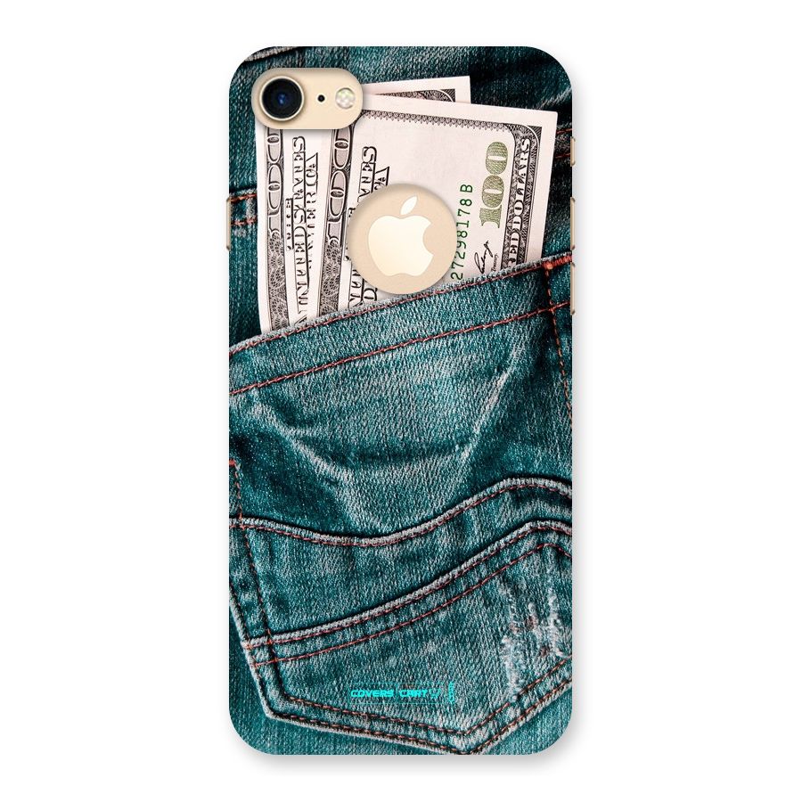 Money in Jeans Back Case for iPhone 8 Logo Cut