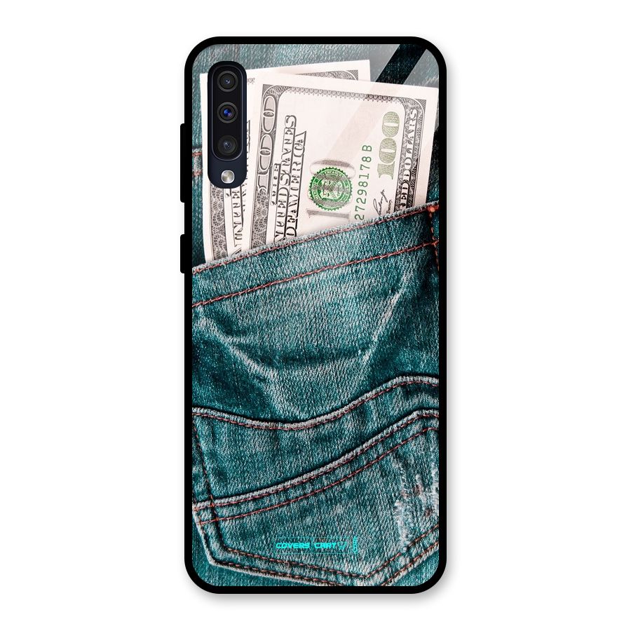 Money in Jeans Glass Back Case for Galaxy A50
