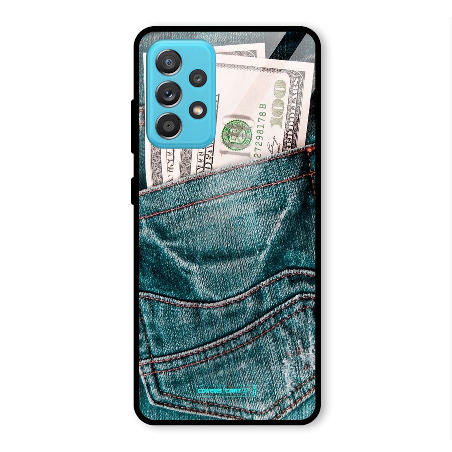 Money in Jeans Glass Back Case for Galaxy A52s 5G