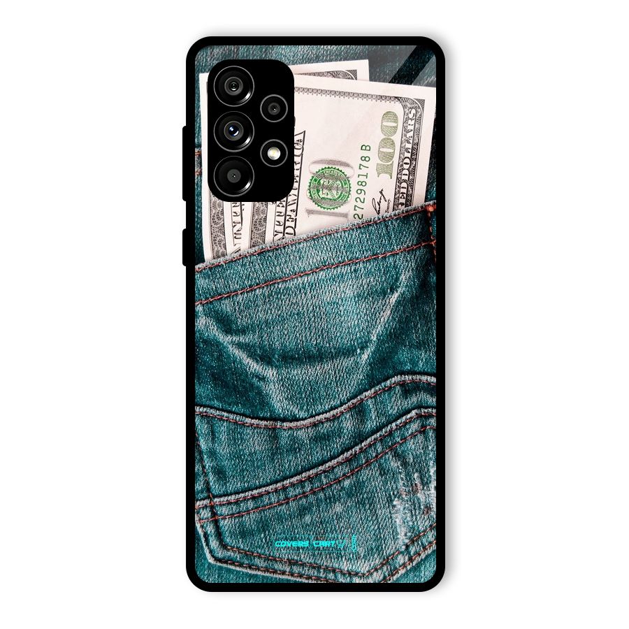 Money in Jeans Glass Back Case for Galaxy A73 5G