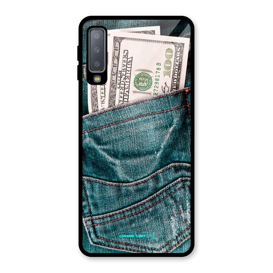 Money in Jeans Glass Back Case for Galaxy A7 (2018)