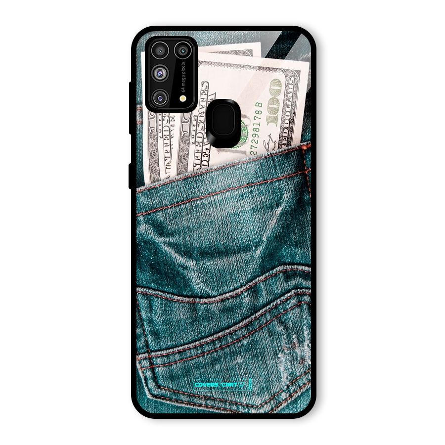 Money in Jeans Glass Back Case for Galaxy F41