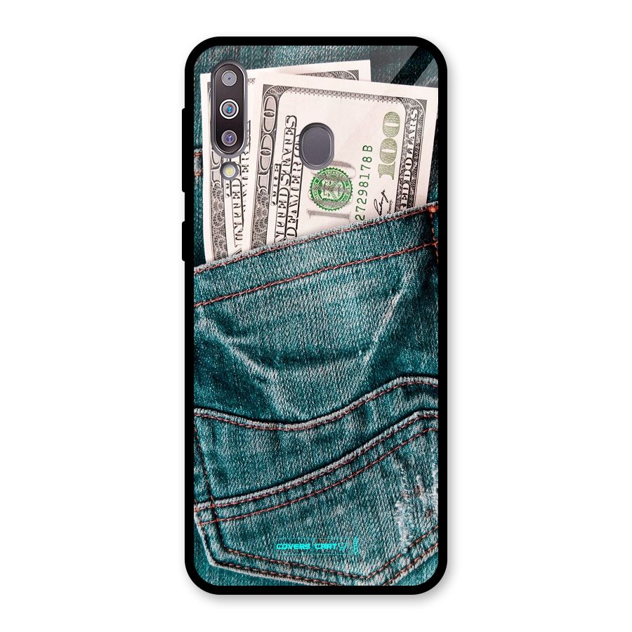 Money in Jeans Glass Back Case for Galaxy M30