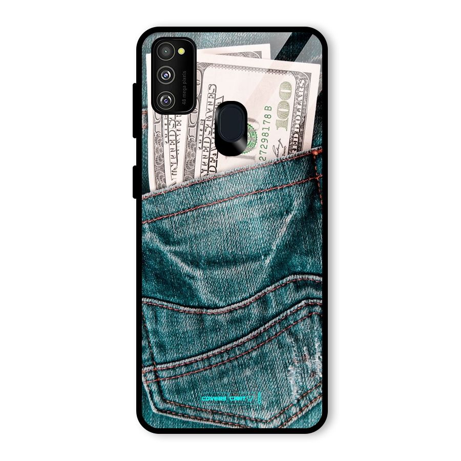 Money in Jeans Glass Back Case for Galaxy M30s