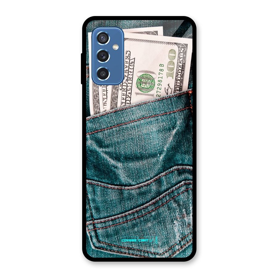 Money in Jeans Glass Back Case for Galaxy M52 5G