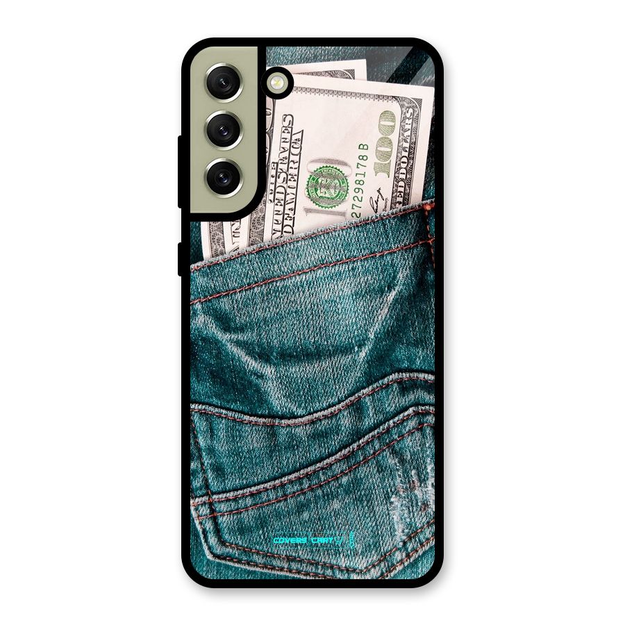 Money in Jeans Glass Back Case for Galaxy S21 FE 5G