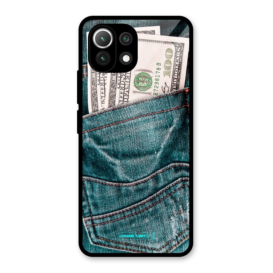Money in Jeans Glass Back Case for Mi 11 Lite NE 5G