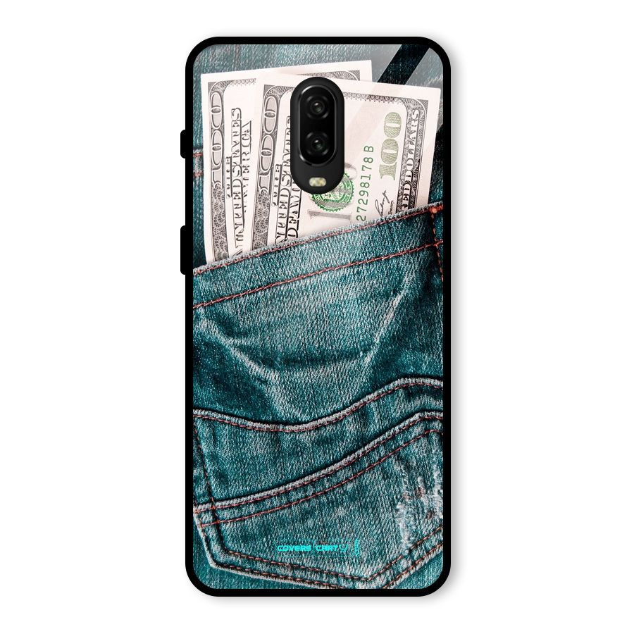 Money in Jeans Glass Back Case for OnePlus 6T