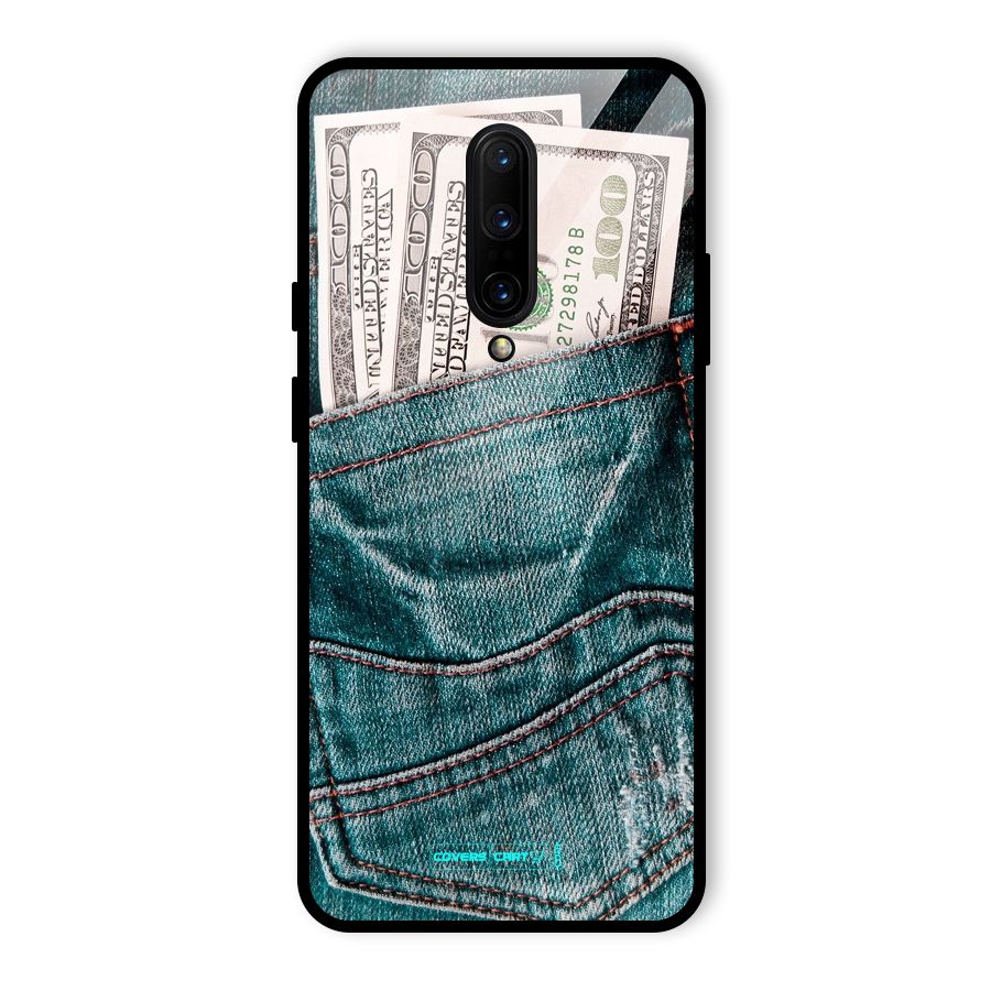 Money in Jeans Glass Back Case for OnePlus 7 Pro