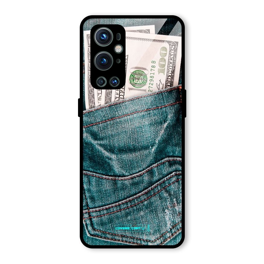 Money in Jeans Glass Back Case for OnePlus 9 Pro