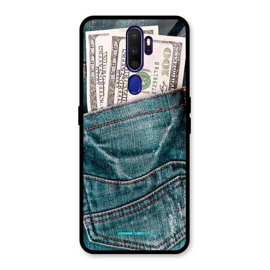Money in Jeans Glass Back Case for Oppo A9 (2020)