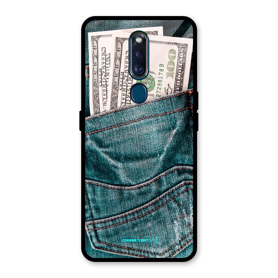 Money in Jeans Glass Back Case for Oppo F11 Pro