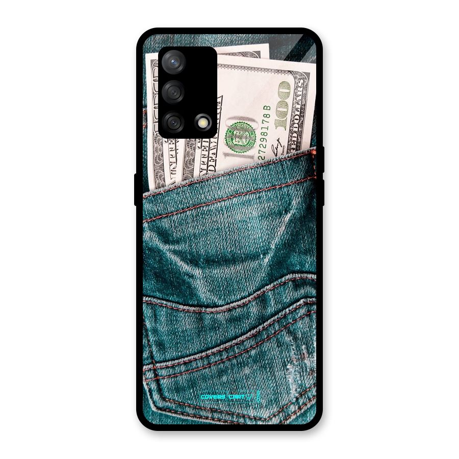 Money in Jeans Glass Back Case for Oppo F19