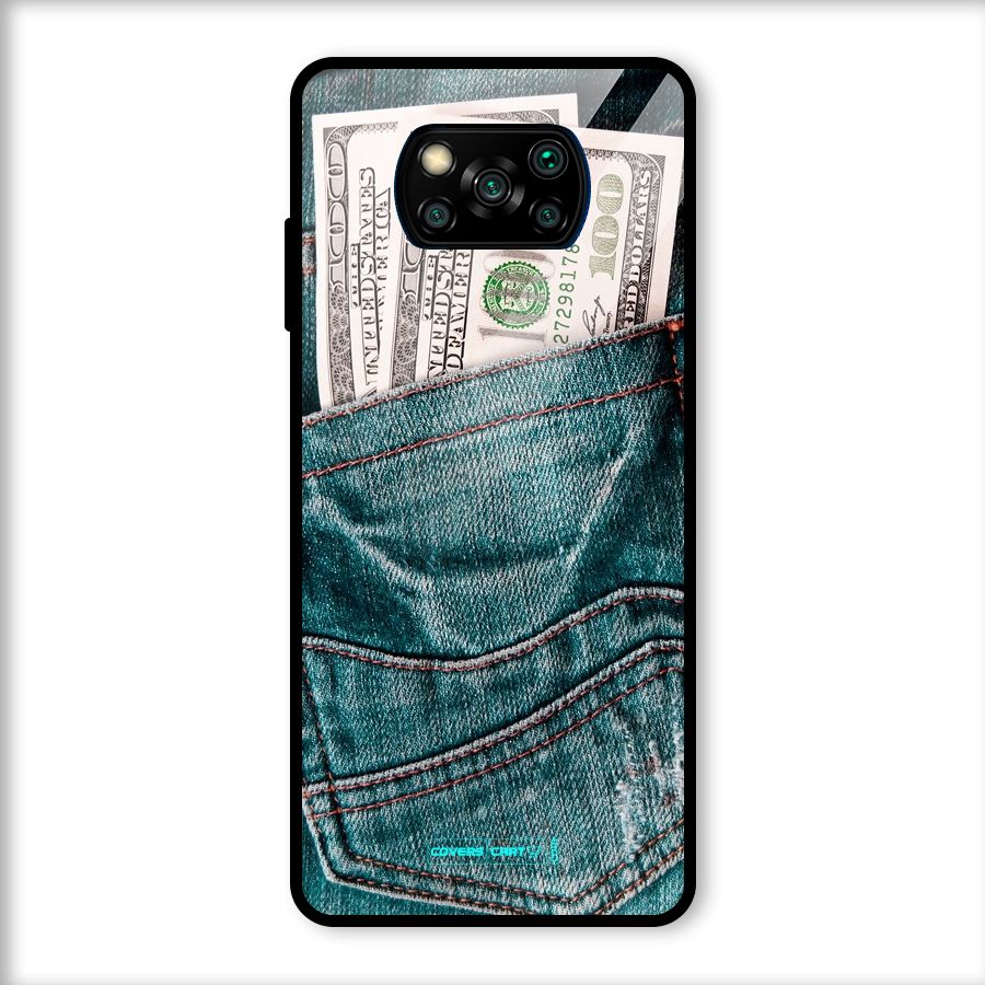 Money in Jeans Glass Back Case for Poco X3