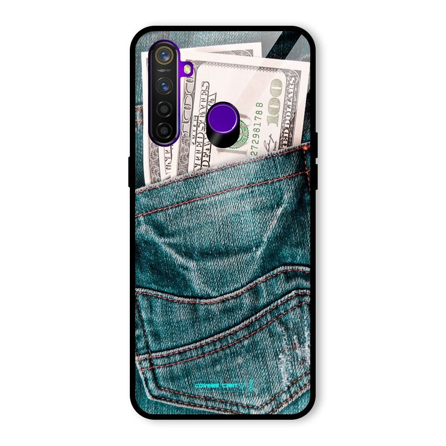 Money in Jeans Glass Back Case for Realme 5 Pro