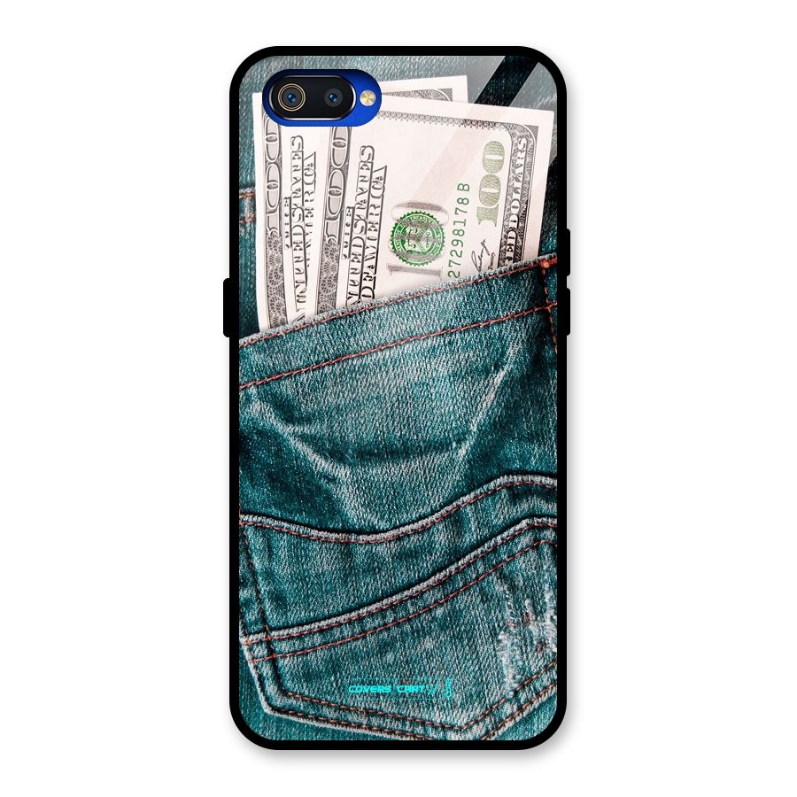 Money in Jeans Glass Back Case for Realme C2