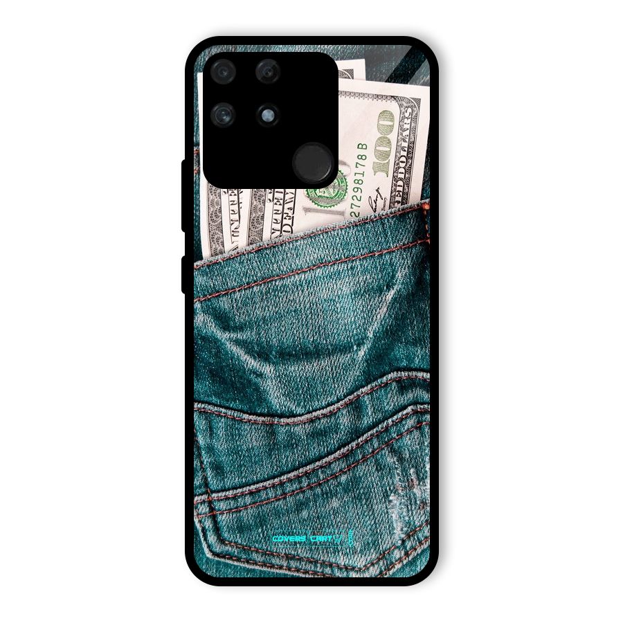 Money in Jeans Glass Back Case for Realme Narzo 50A
