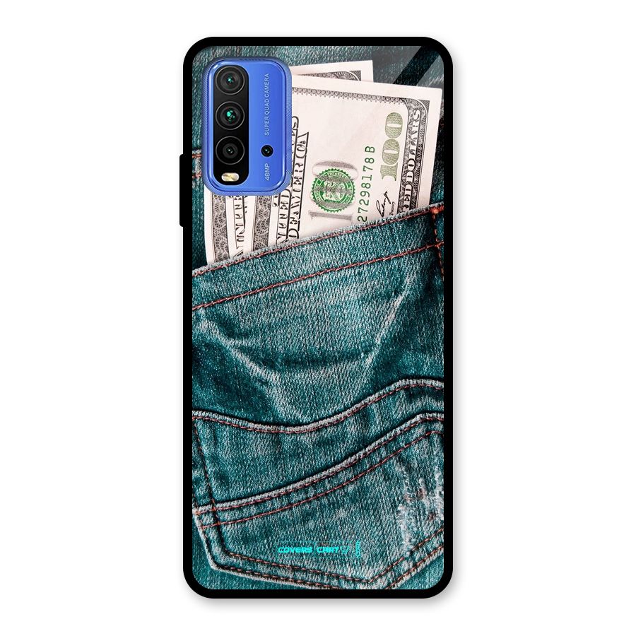 Money in Jeans Glass Back Case for Redmi 9 Power